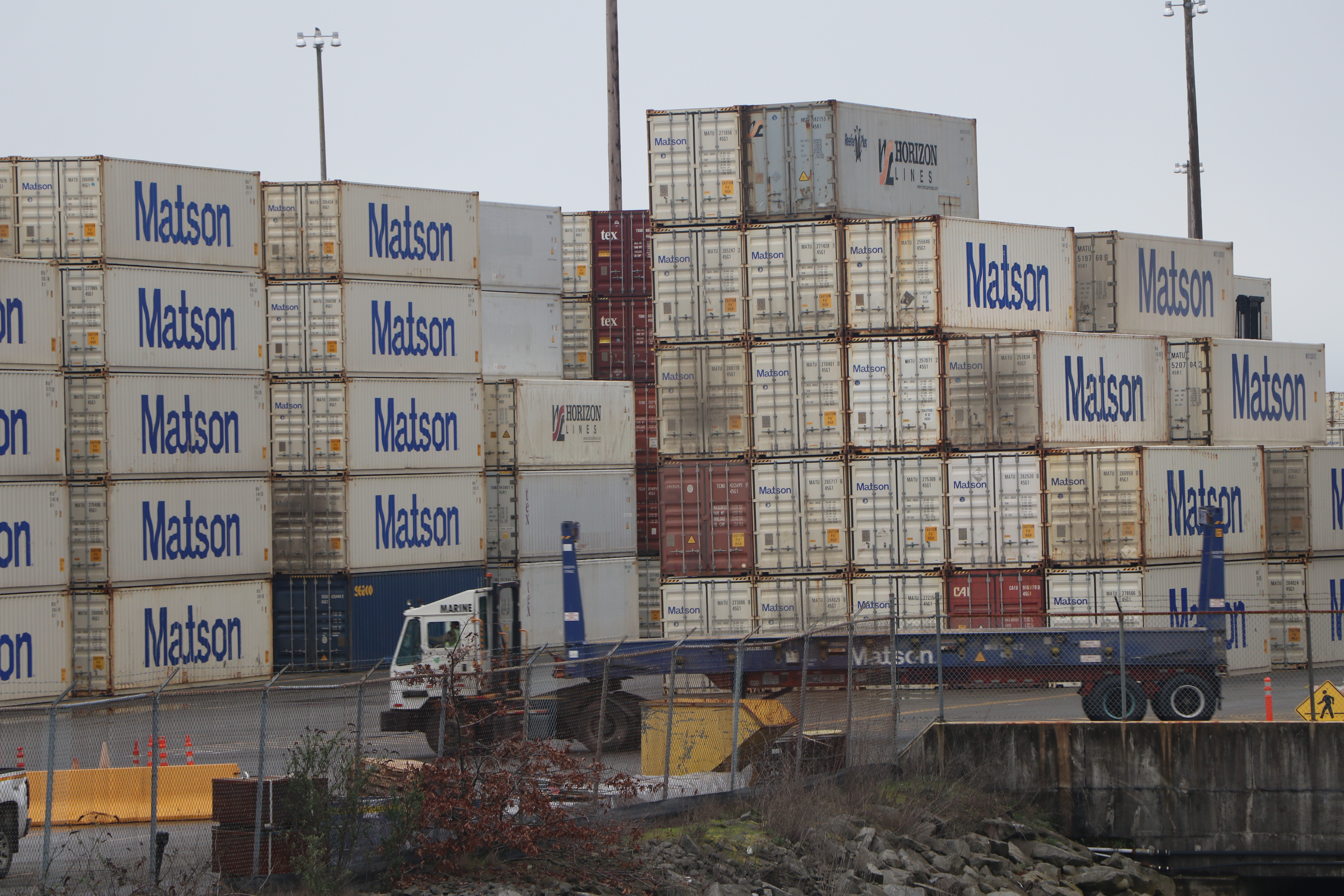 Image showing port shipping containers stacked on one another